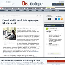 L'avenir de Microsoft Office passe par l'abonnement