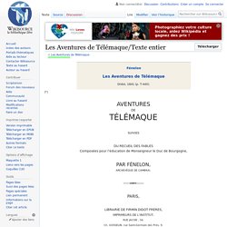 Les Aventures de Télémaque/Texte entier