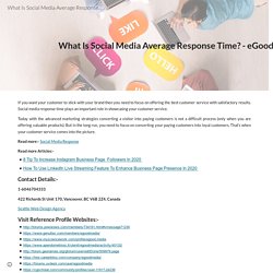 What Is Social Media Average Response Time? - eGoodMedia