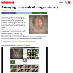Averaging thousands of images into one - Boing Boing