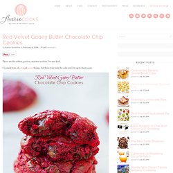 Red Velvet Gooey Butter Chocolate Chip Cookies