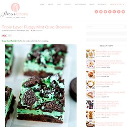 Triple Layer Fudgy Mint Oreo Brownies