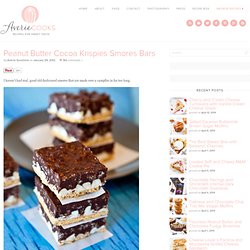 Peanut Butter Cocoa Krispies Smores Bars