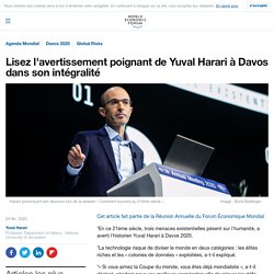 Lisez l'avertissement poignant de Yuval Harari à Davos dans son intégralité