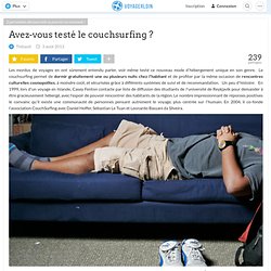 Avez-vous testé le couchsurfing ?