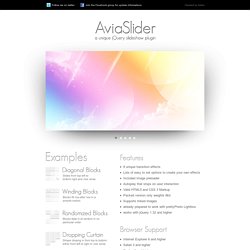 AviaSlider - a unique jQuery Image slideshow plugin!
