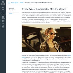 Trendy Aviator Sunglasses For Men And Women: Home: Vansunglass