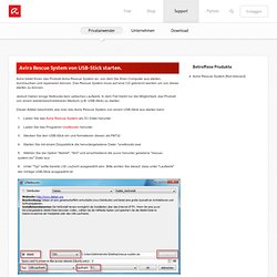 Rescue System von USB-Stick starten
