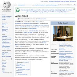 Avital Ronell
