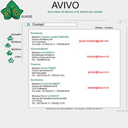 AVIVO-Page de contacts