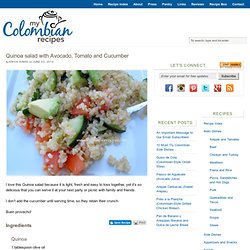 Quinoa salad with Avocado, Tomato and Cucumber
