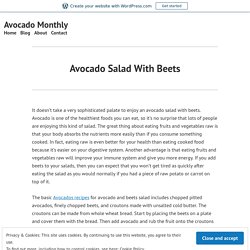 Avocado Salad With Beets – Avocado Monthly