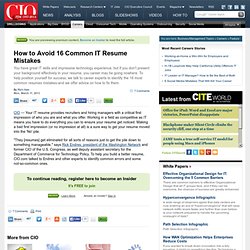How to Avoid 16 Common IT Resume Mistakes
