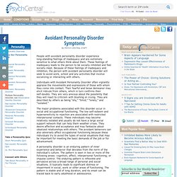 Avoidant Personality Disorder - Psych Central