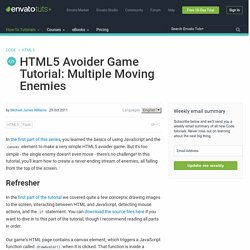 HTML5 Avoider Game Tutorial: Multiple Moving Enemies