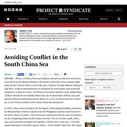 Joseph Nye: Avoiding Conflict in the South China Sea