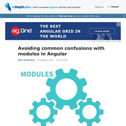 Avoiding common confusions with modules in Angular - Angular inDepth