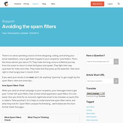Avoiding the spam filters