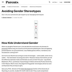 Avoiding Gender Stereotypes