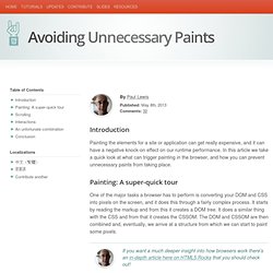 Avoiding Unnecessary Paints