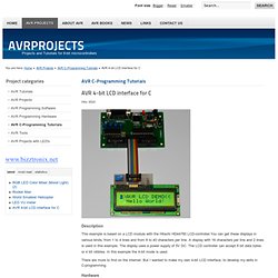 AVR 4-bit LCD interface for C