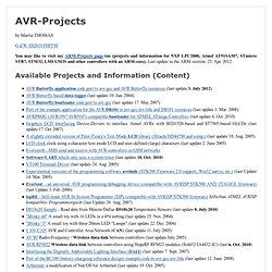 AVR projects and AVR Butterfly gcc port