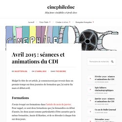 Avril 2015 : séances et animations du CDI