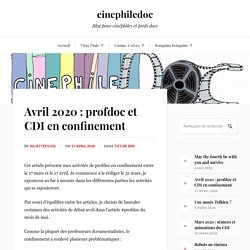 Avril 2020 : profdoc et CDI en confinement