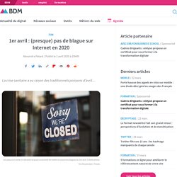 1er avril : (presque) pas de blague sur Internet en 2020