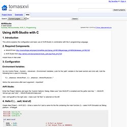 AVRStudio - tomasxvi - A brief tutorial - Wiki