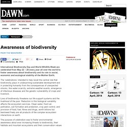 Awareness of biodiversity