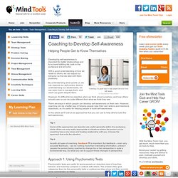 Coaching to Develop Self-Awareness - Team Management Training From MindTools