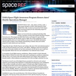 NASA Space Flight Awareness Program Honors Ames' Shuttle Operations Manager