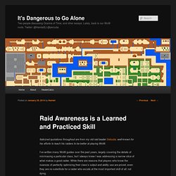 Raid Awareness is a Learned and Practiced Skill