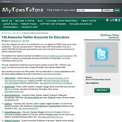 134 Awesome Twitter Accounts for Educators