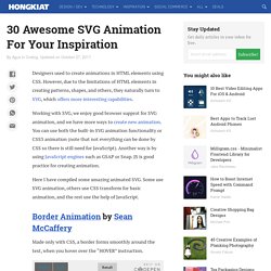 30 Awesome SVG Animation For Your Inspiration
