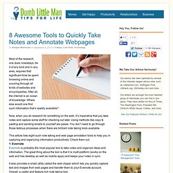 8 Awesome Tools to Quickly Take Notes and Annotate Webpages