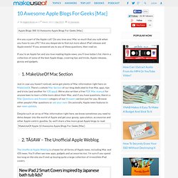 10 Awesome Apple Blogs For Geeks [Mac]