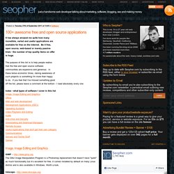 100+ awesome free and open source applications - Software - Seopher.com