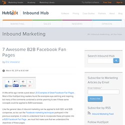 7 Awesome B2B Facebook Fan Pages