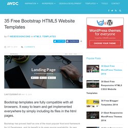 35 Free Bootstrap HTML5 Website Templates