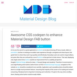 Awesome CSS codepen to enhance Material Design FAB button