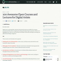 100 Awesome Open Courses and Lectures for Digital Artists