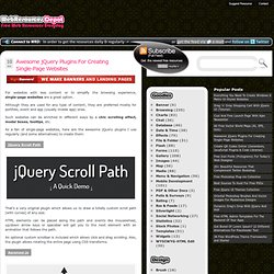 Awesome jQuery Plugins For Creating Single-Page Websites