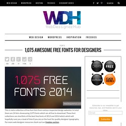1,075 Awesome Free Fonts For Designers