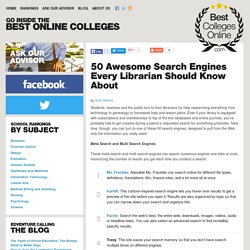 50 Awesome Search Engines Every Librarian Should Know About