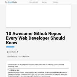 10 Awesome Github Repos Every Web Developer Should Know - DEV