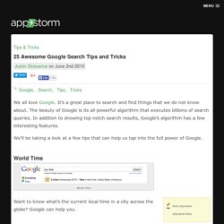 25 Awesome Google Search Tips and Tricks