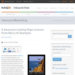 5 Awesome Landing Page Lessons From Real Life Examples