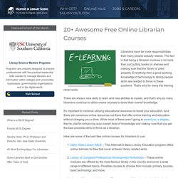 20+ Awesome Free Online Librarian Courses